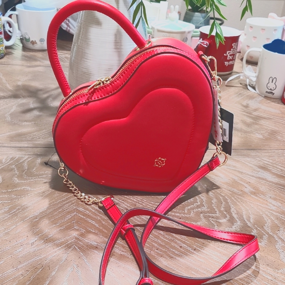Heart-Shaped Red Women's Bag